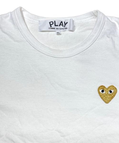 PLAY COMME des GARCONS（プレイコムデギャルソン）PLAY COMME des GARCONS (プレイコムデギャルソン) ハートワッペンTシャツ ホワイト サイズ:XLの古着・服飾アイテム