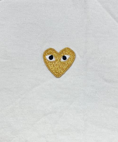 PLAY COMME des GARCONS（プレイコムデギャルソン）PLAY COMME des GARCONS (プレイコムデギャルソン) ハートワッペンTシャツ ホワイト サイズ:XLの古着・服飾アイテム