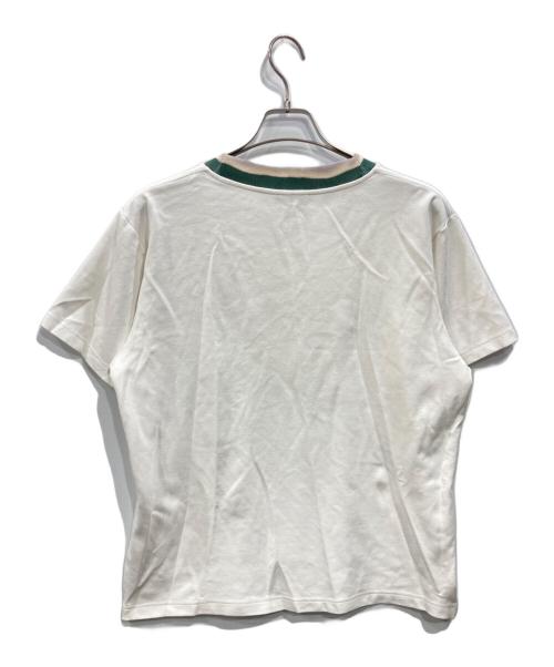 Acne studios（アクネ ストゥディオス）ACNE STUDIOS (アクネ ストゥディオス) ネックプリントTシャツ ホワイト サイズ:Ｓの古着・服飾アイテム