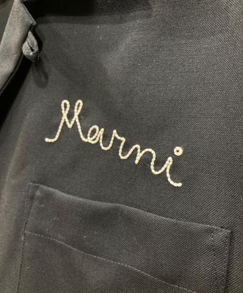 MARNI（マルニ）MARNI (マルニ) ロゴ刺繍オープンカラーシャツ ネイビー サイズ:46の古着・服飾アイテム