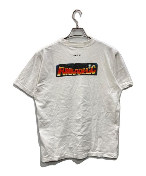 sacai（サカイ）sacai (サカイ) プリントTシャツ ホワイト サイズ:2の古着・服飾アイテム