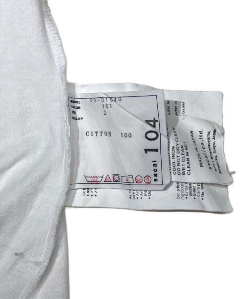 sacai（サカイ）sacai (サカイ) プリントTシャツ ホワイト サイズ:2の古着・服飾アイテム