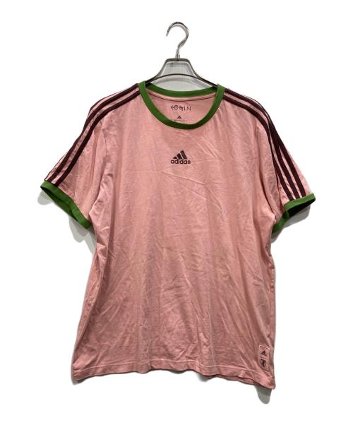 adidas（アディダス）adidas (アディダス) 半袖Tシャツ ピンク サイズ:2XLの古着・服飾アイテム
