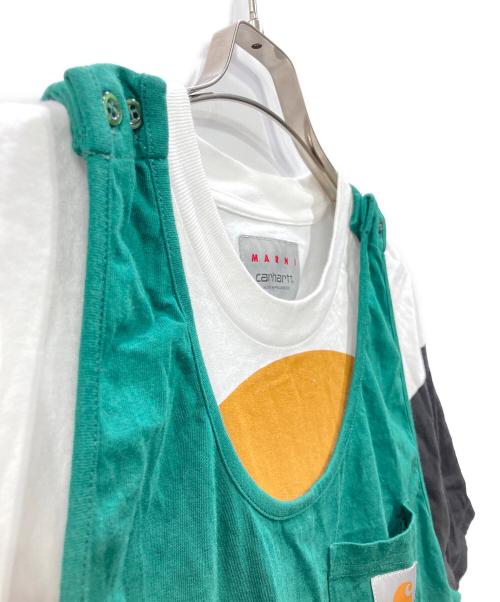 MARNI（マルニ）MARNI (マルニ) CarHartt (カーハート) レイヤードカットソー グリーン サイズ:Mの古着・服飾アイテム