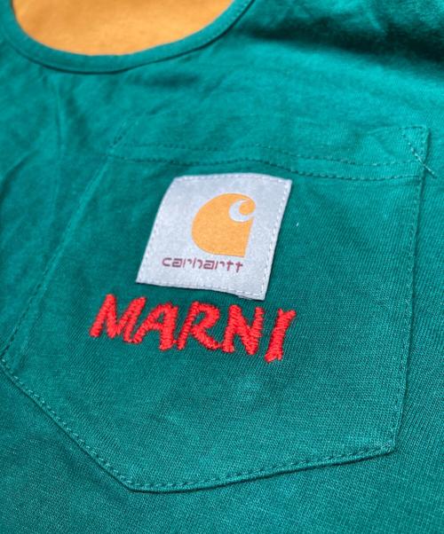 MARNI（マルニ）MARNI (マルニ) CarHartt (カーハート) レイヤードカットソー グリーン サイズ:Mの古着・服飾アイテム