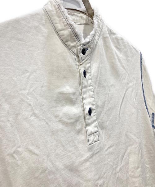 FUMITO GANRYU（フミトガンリュウ）FUMITO GANRYU (フミトガンリュウ) ヘンリーネックS/Sカットソー ホワイト サイズ:1の古着・服飾アイテム