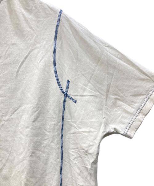 FUMITO GANRYU（フミトガンリュウ）FUMITO GANRYU (フミトガンリュウ) ヘンリーネックS/Sカットソー ホワイト サイズ:1の古着・服飾アイテム