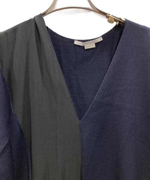 STELLA McCARTNEY（ステラマッカートニー）STELLA McCARTNEY (ステラマッカートニー) 切替ニットワンピース ネイビー サイズ:Lの古着・服飾アイテム