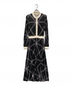 TORY BURCHトリーバーチ）の古着「シルク混ワンピース」｜ブラック