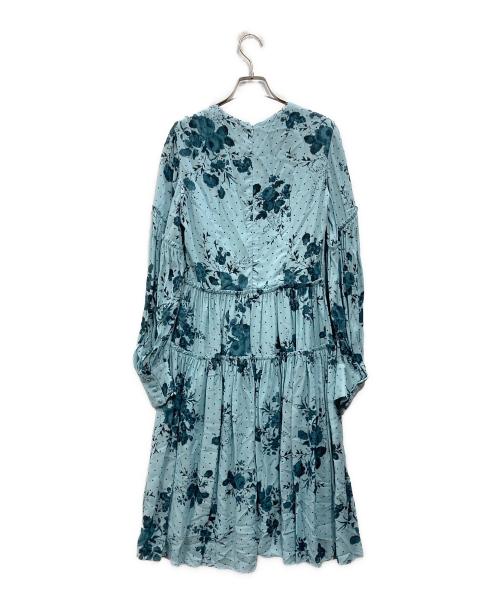 ERDEM（アーデム）ERDEM (アーデム) フラワー ティアードドレス ブルー サイズ:M 未使用品の古着・服飾アイテム