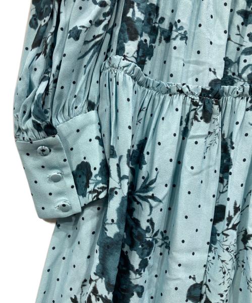 ERDEM（アーデム）ERDEM (アーデム) フラワー ティアードドレス ブルー サイズ:M 未使用品の古着・服飾アイテム