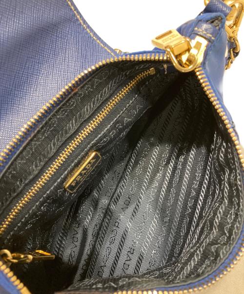 PRADA（プラダ）PRADA (プラダ) チェーンショルダーバッグ ネイビーの古着・服飾アイテム