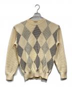 Yves Saint Laurentイヴサンローラン）の古着「アーガイルニット」｜ベージュ