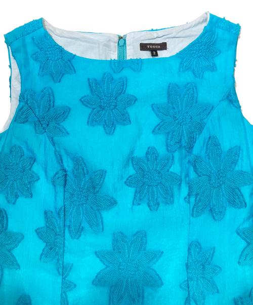 TOCCA（トッカ）TOCCA (トッカ) 刺繍ノースリーブワンピース ブルー サイズ:2の古着・服飾アイテム