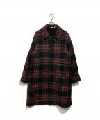 DRESSTERIORドレステリア）の古着「ブリティッシュチェック リバーステンカラーコート」｜マルチカラー