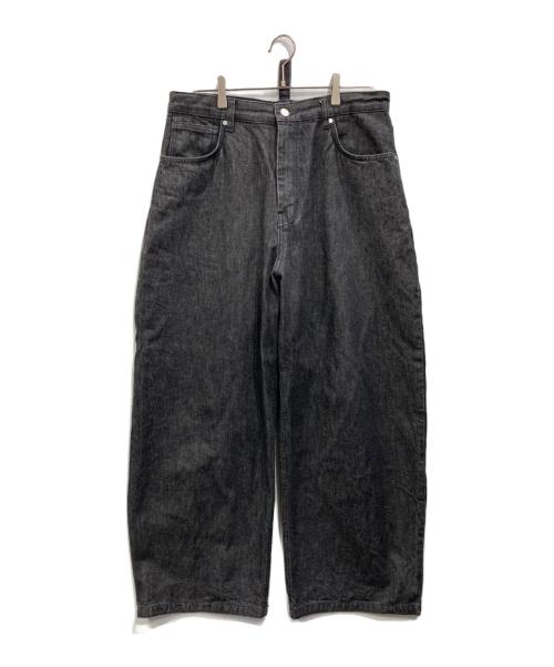 STUDIO NICHOLSON +ZARA（スタジオ ニコルソン ザラ）STUDIO NICHOLSON ＋ZARA (スタジオ ニコルソン ザラ) ワイドデニムパンツ ブラック サイズ:81cm W32の古着・服飾アイテム