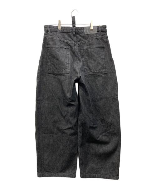 STUDIO NICHOLSON +ZARA（スタジオ ニコルソン ザラ）STUDIO NICHOLSON ＋ZARA (スタジオ ニコルソン ザラ) ワイドデニムパンツ ブラック サイズ:81cm W32の古着・服飾アイテム