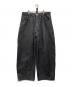 STUDIO NICHOLSON ＋ZARA（スタジオ ニコルソン ザラ）の古着「ワイドデニムパンツ」｜ブラック