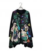 TOKUKO1erVOLトクコプルミエヴォル）の古着「総柄チュニックブラウス」｜ブラック