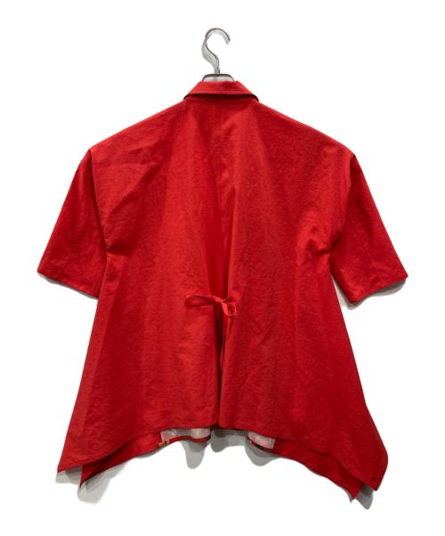 TOKUKO1erVOL（トクコプルミエヴォル）TOKUKO1erVOL (トクコプルミエヴォル) 刺繍デザインブラウス レッド サイズ:Mの古着・服飾アイテム