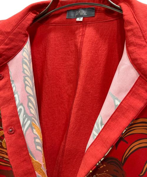 TOKUKO1erVOL（トクコプルミエヴォル）TOKUKO1erVOL (トクコプルミエヴォル) 刺繍デザインブラウス レッド サイズ:Mの古着・服飾アイテム