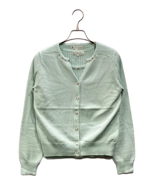 KUMIKYOKU（クミキョク）KUMIKYOKU (クミキョク) アンゴラ混アンサンブルカーディガン グリーン サイズ:2 未使用品の古着・服飾アイテム