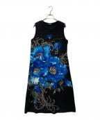 TOKUKO1erVOLトクコプルミエヴォル）の古着「花柄ノースリーブワンピース」｜ブラック