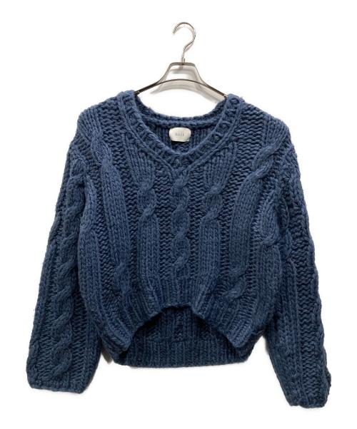 ELLIE（エリー）ELLIE (エリー) ケーブルニット ネイビー サイズ:Freeの古着・服飾アイテム