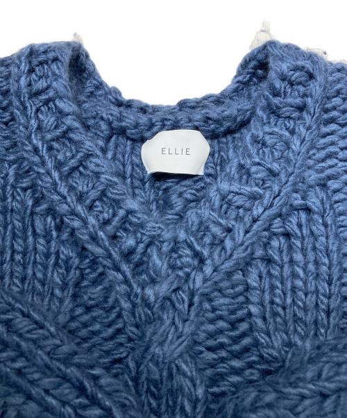 ELLIE（エリー）ELLIE (エリー) ケーブルニット ネイビー サイズ:Freeの古着・服飾アイテム
