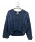 ELLIE（エリー）の古着「ケーブルニット」｜ネイビー
