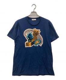 ETRO（エトロ）の古着「パイルデザインS/Sカットソー」｜ネイビー