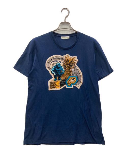 ETRO（エトロ）ETRO (エトロ) パイルデザインS/Sカットソー ネイビー サイズ:Mの古着・服飾アイテム