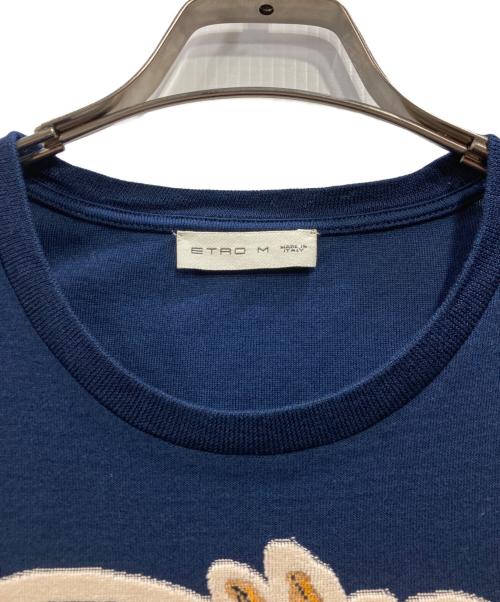 ETRO（エトロ）ETRO (エトロ) パイルデザインS/Sカットソー ネイビー サイズ:Mの古着・服飾アイテム