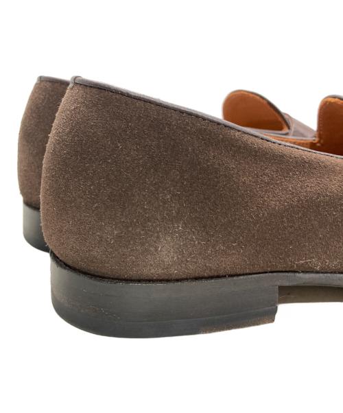 POLPETTA（ポルペッタ）POLPETTA (ポルペッタ) クロコ型押しコインローファー ブラウン サイズ:40の古着・服飾アイテム