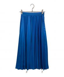 ANAYI（アナイ）の古着「レザー調プリーツスカート」｜ブルー