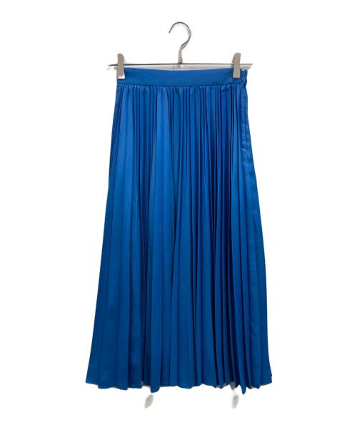 ANAYI（アナイ）ANAYI (アナイ) レザー調プリーツスカート ブルー サイズ:36の古着・服飾アイテム