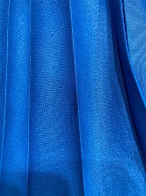 ANAYI（アナイ）ANAYI (アナイ) レザー調プリーツスカート ブルー サイズ:36の古着・服飾アイテム