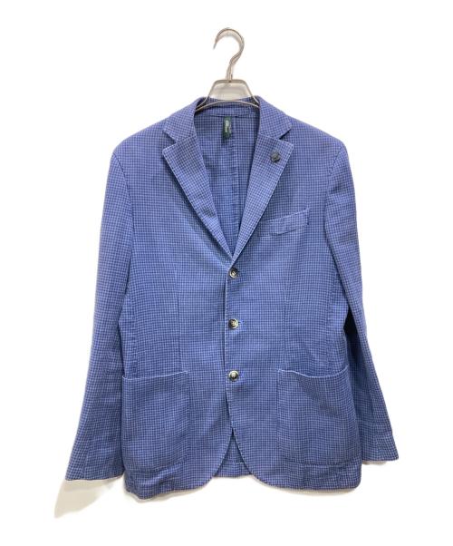 Lubiam（ルビアム）LUBIAM (ルビアム) リネン混テーラードジャケット ブルー サイズ:48Rの古着・服飾アイテム