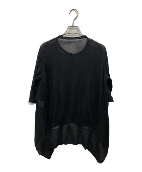 TOKUKO1erVOL（トクコプルミエヴォル）TOKUKO1erVOL (トクコプルミエヴォル) ワッペン刺繍シアーカーディガン ブラック サイズ:9の古着・服飾アイテム