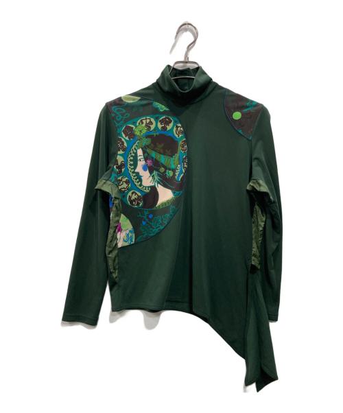 TOKUKO1erVOL（トクコプルミエヴォル）TOKUKO1erVOL (トクコプルミエヴォル) 総柄セットアップ モスグリーン サイズ:9の古着・服飾アイテム