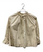 SLOBE IENAスローブ イエナ）の古着「フリルカラーシャツブラウス」｜ベージュ