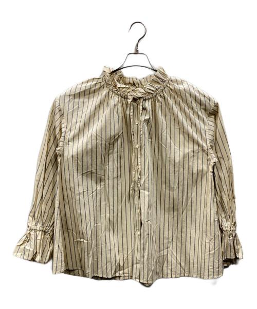 SLOBE IENA（スローブ イエナ）SLOBE IENA (スローブ イエナ) フリルカラーシャツブラウス ベージュ サイズ:Fの古着・服飾アイテム