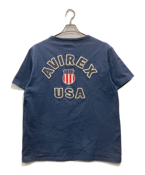 AVIREX（アヴィレックス）AVIREX (アヴィレックス) ヴァーシティーTシャツ ネイビー サイズ:2XLの古着・服飾アイテム