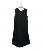 BARNEYS NEWYORKバーニーズ・ニューヨーク）の古着「ウォッシャブルバックドレープドレス」｜ブラック