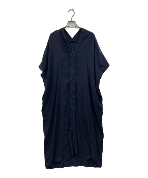 BARNEYS NEWYORK（バーニーズ・ニューヨーク）BARNEYS NEWYORK (バーニーズ・ニューヨーク) ブラウスワンピース ネイビー サイズ:Freeの古着・服飾アイテム