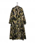 SUM1 STYLEスミスタイル）の古着「ブラウスワンピース」｜ブラック×ベージュ