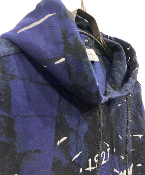 Salvatore Ferragamo（サルヴァトーレ フェラガモ）Salvatore Ferragamo (サルヴァトーレ フェラガモ) ロゴエンブロイダリーパーカー ネイビー サイズ:Mの古着・服飾アイテム