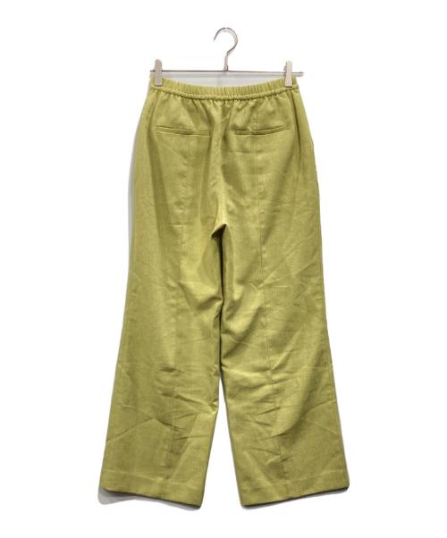 green label relaxing（グリーンレーベルリラクシング）green label relaxing (グリーンレーベルリラクシング) ニーハイフレアパンツ 黄緑 サイズ:40の古着・服飾アイテム