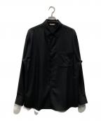 AURALEEオーラリー）の古着「スーパーライトウールシャツ」｜ブラック