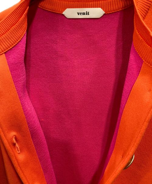 Venit（ヴェニット）Venit (ヴェニット) ニットカーディガン オレンジ サイズ:Mの古着・服飾アイテム